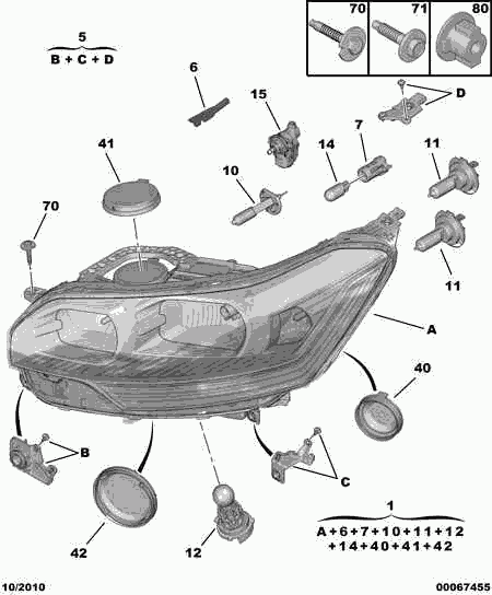 RENAULT 6224 R8 - Regulējošais elements, Lukturu augstuma regulēšana ps1.lv