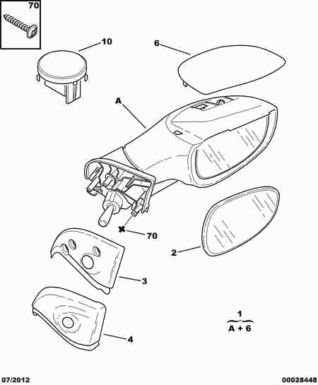 CITROËN 8151 GC - Spoguļstikls, Ārējais atpakaļskata spogulis ps1.lv