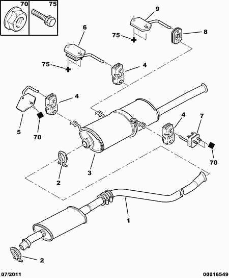 CITROEN 1755 82 - EXHAUST PIPE BRACKET ps1.lv