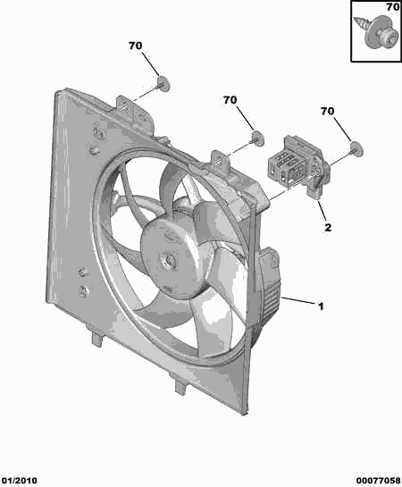 CITROËN 1253 P8 - Ventilators, Motora dzesēšanas sistēma ps1.lv