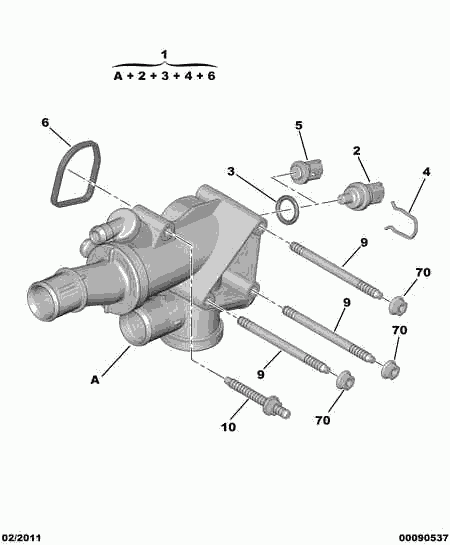 PEUGEOT 1336 Y9 - Termostats, Dzesēšanas šķidrums ps1.lv