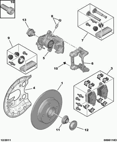 CITROËN/PEUGEOT 4439.38 - Virzītājčaulu komplekts, Bremžu suports ps1.lv