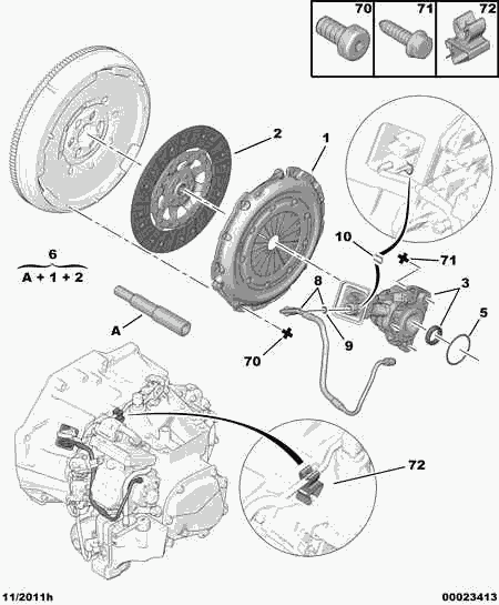 CITROËN/PEUGEOT 2052.P1 - Sajūga komplekts ps1.lv