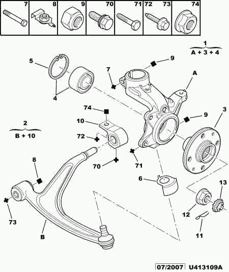 CITROËN/PEUGEOT 3520 V3 - Neatkarīgās balstiekārtas svira, Riteņa piekare ps1.lv