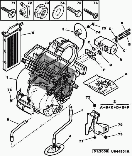 PEUGEOT 6461.G5 - Izplešanās vārsts, Gaisa kond. sistēma ps1.lv