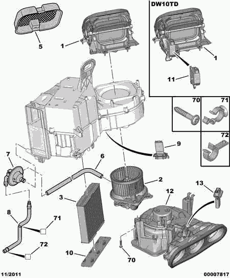 PEUGEOT 6450 NV - Rezistors, Salona ventilators ps1.lv