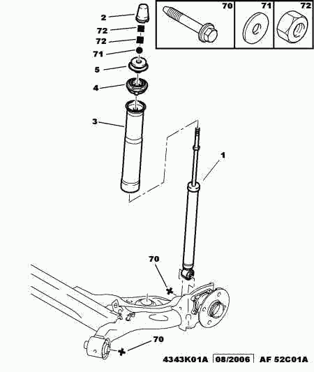 TOYOTA 5206 EG - REAR SUSPENSION SHOCK-ABSORBER ps1.lv