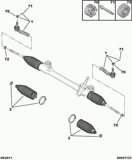 CITROËN 4066 A3 - Putekļusargu komplekts, Stūres iekārta ps1.lv