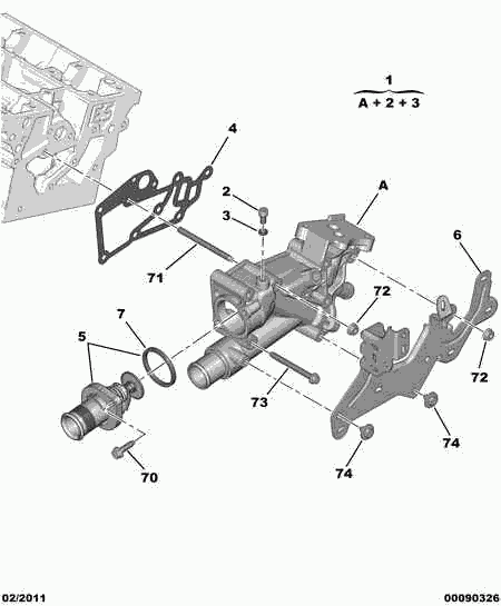 FIAT 1338-A0 - Termostats, Dzesēšanas šķidrums ps1.lv