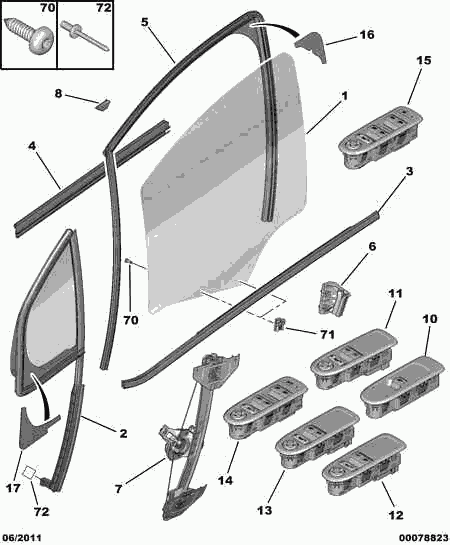 PEUGEOT 9221 FR - Stikla pacelšanas mehānisms ps1.lv