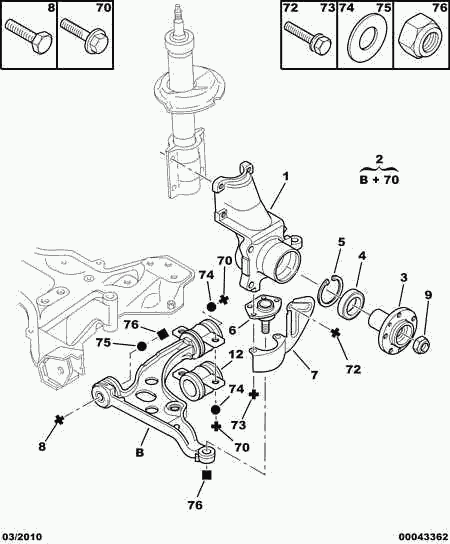 FIAT 3520 N4 - Neatkarīgās balstiekārtas svira, Riteņa piekare ps1.lv