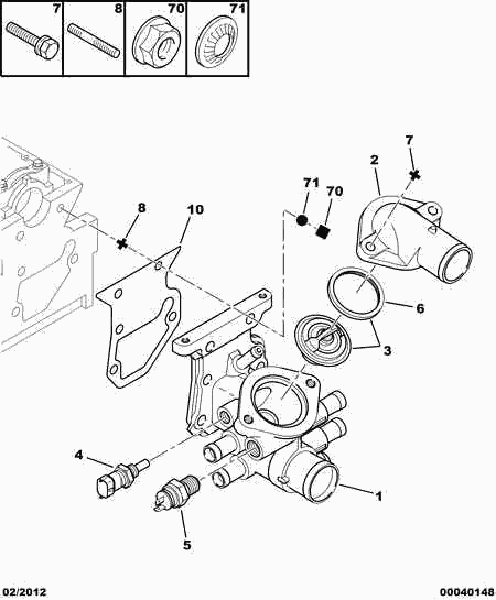 FIAT 1338-90 - Termostats, Dzesēšanas šķidrums ps1.lv