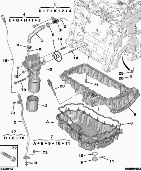 FORD 98 014 447 80 - Korķis, Eļļas vācele ps1.lv