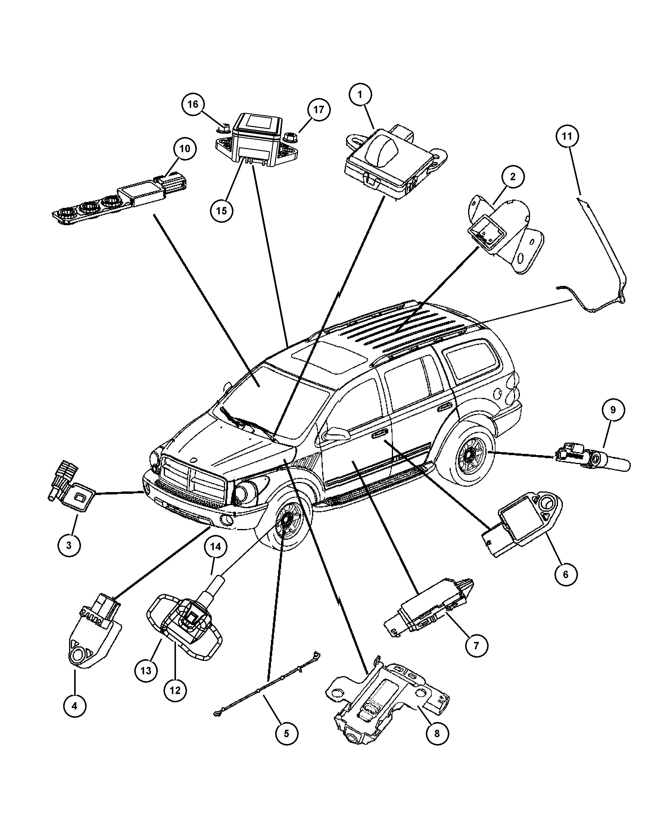 Chrysler 56053 036AA - Riteņu grieš. ātruma devējs, Riepu spiediena kontroles sist. ps1.lv