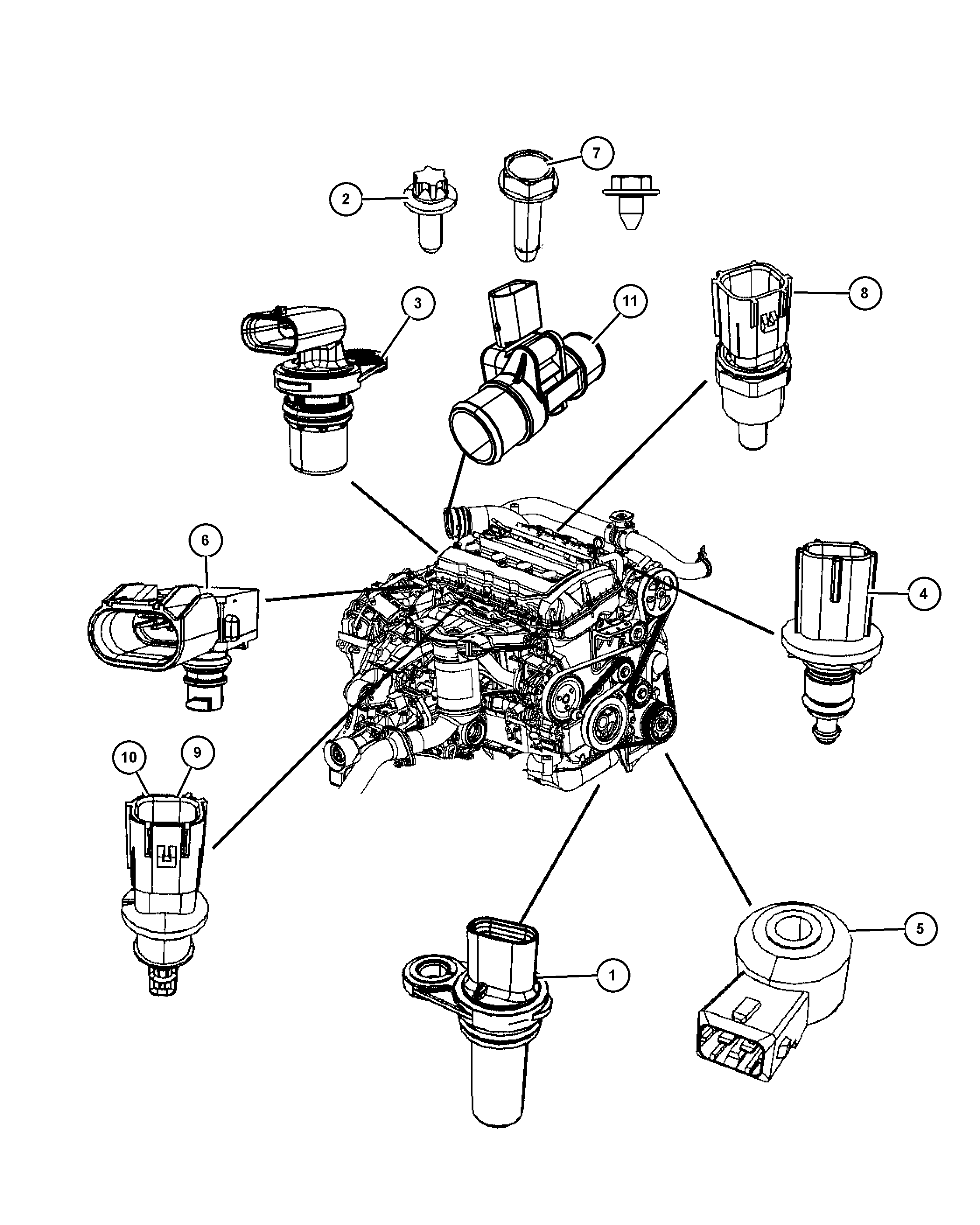 Chrysler 5149 264AA - Devējs, Ieplūstošā gaisa temperatūra ps1.lv