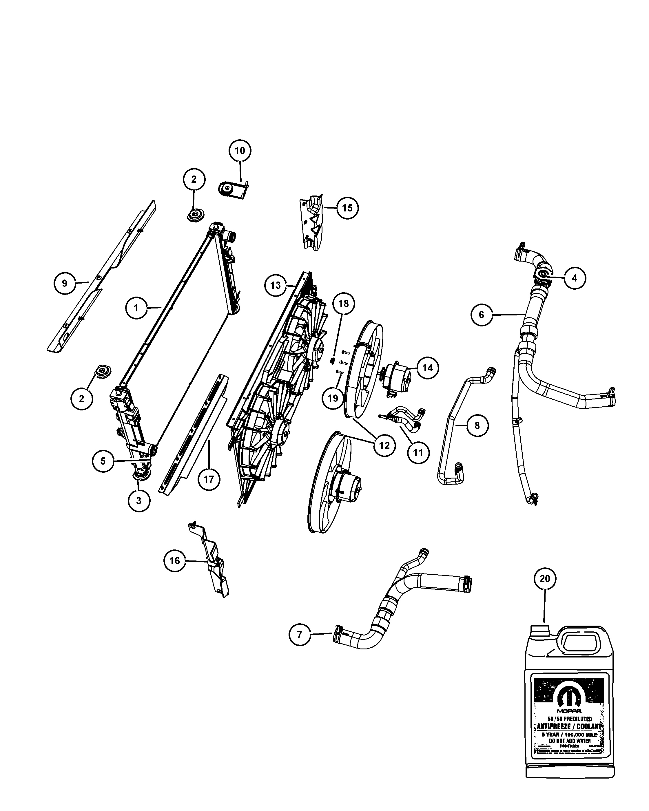 Dodge 68004 049AA - Radiators, Motora dzesēšanas sistēma ps1.lv