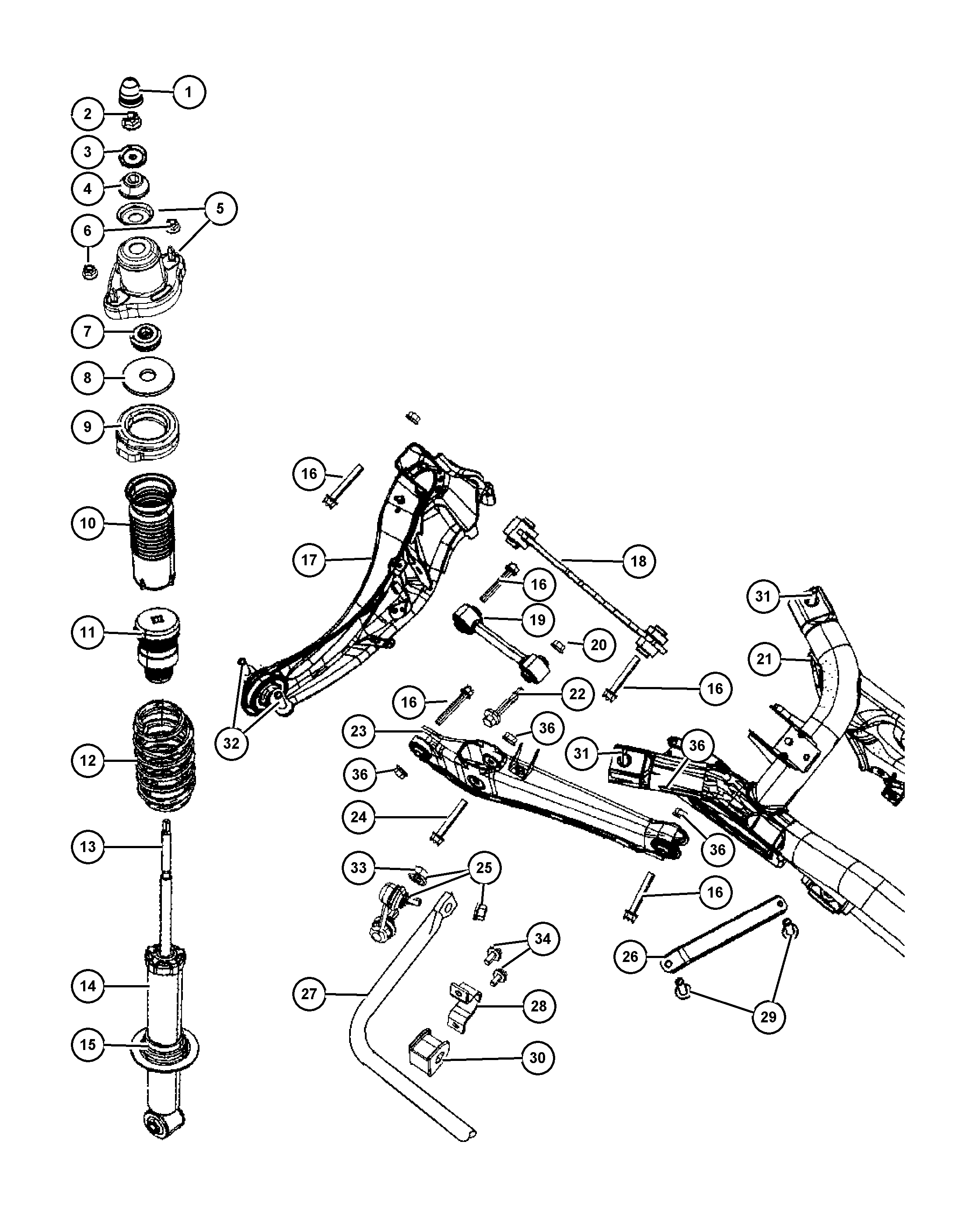 Jeep 5174 245AA - Stiepnis / Atsaite, Stabilizators ps1.lv