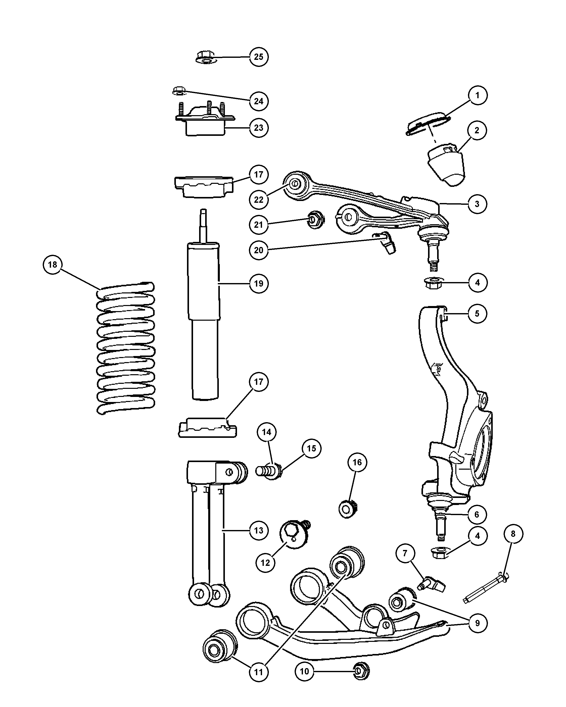 Chrysler 68003 954AA - SHOCK ABSORBER PACKAGE SUSPENSION FRONT ps1.lv