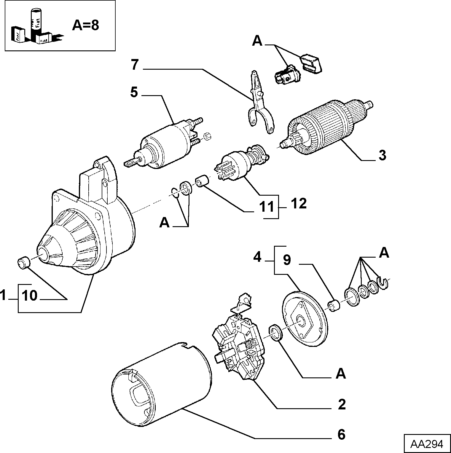 Lancia 60734324 - Zobrats, Starteris ps1.lv