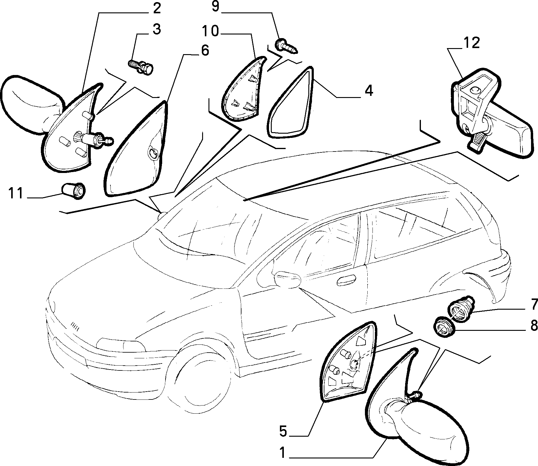 FIAT 5895314 - Ārējais atpakaļskata spogulis ps1.lv