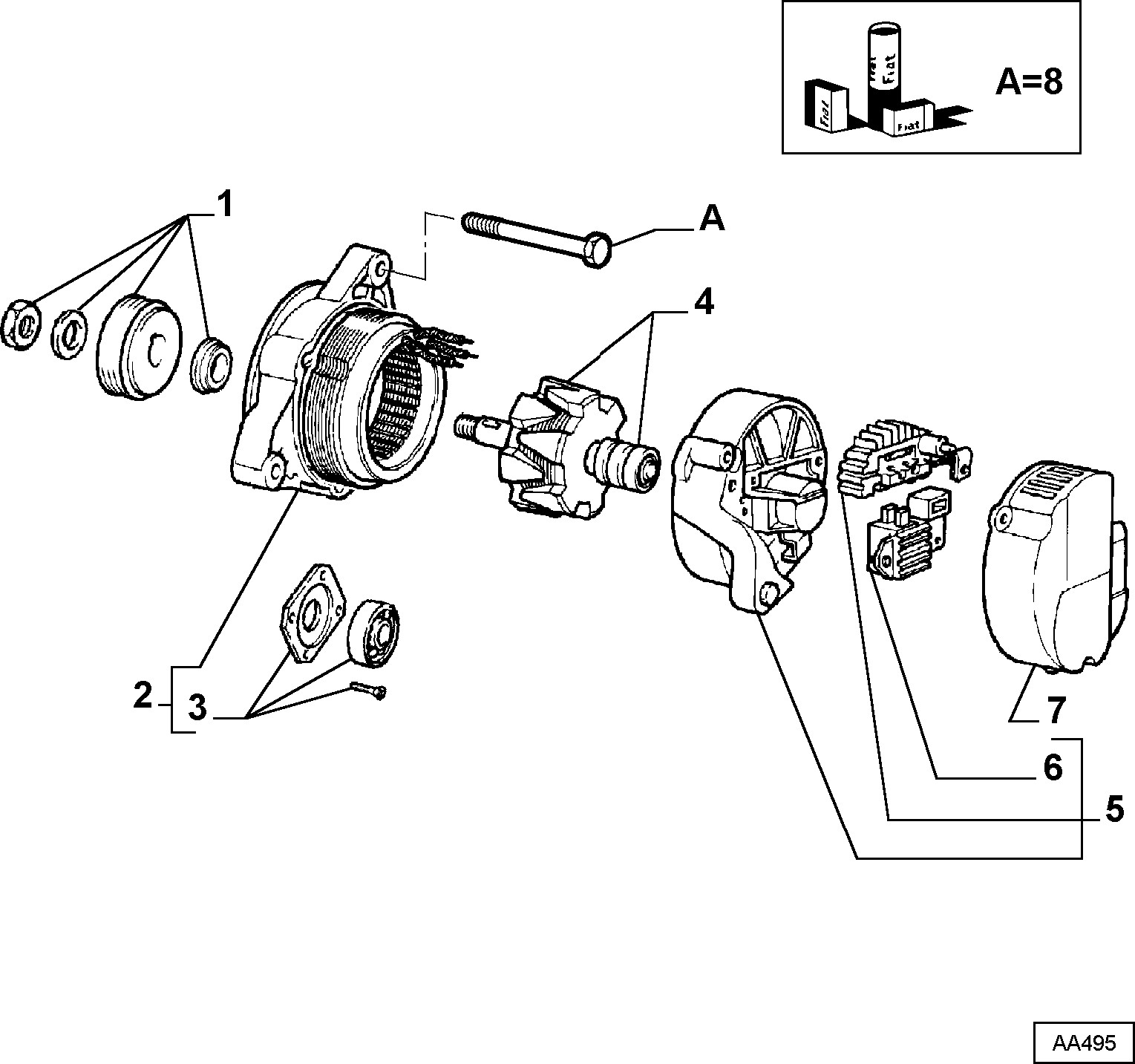 FIAT 9948688 - Ģenerators ps1.lv