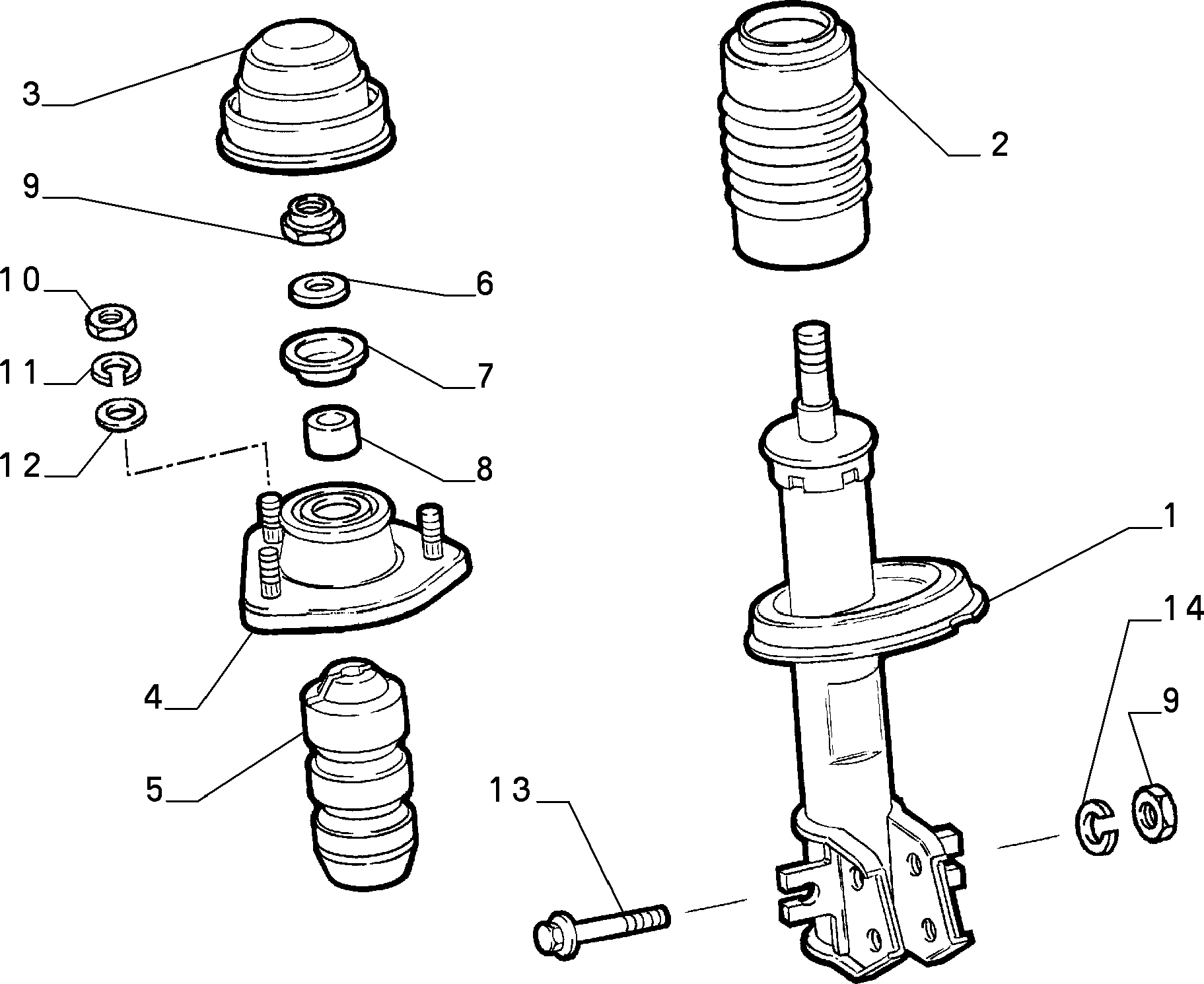 FIAT 763 7083 - Putekļu aizsargkomplekts, Amortizators ps1.lv