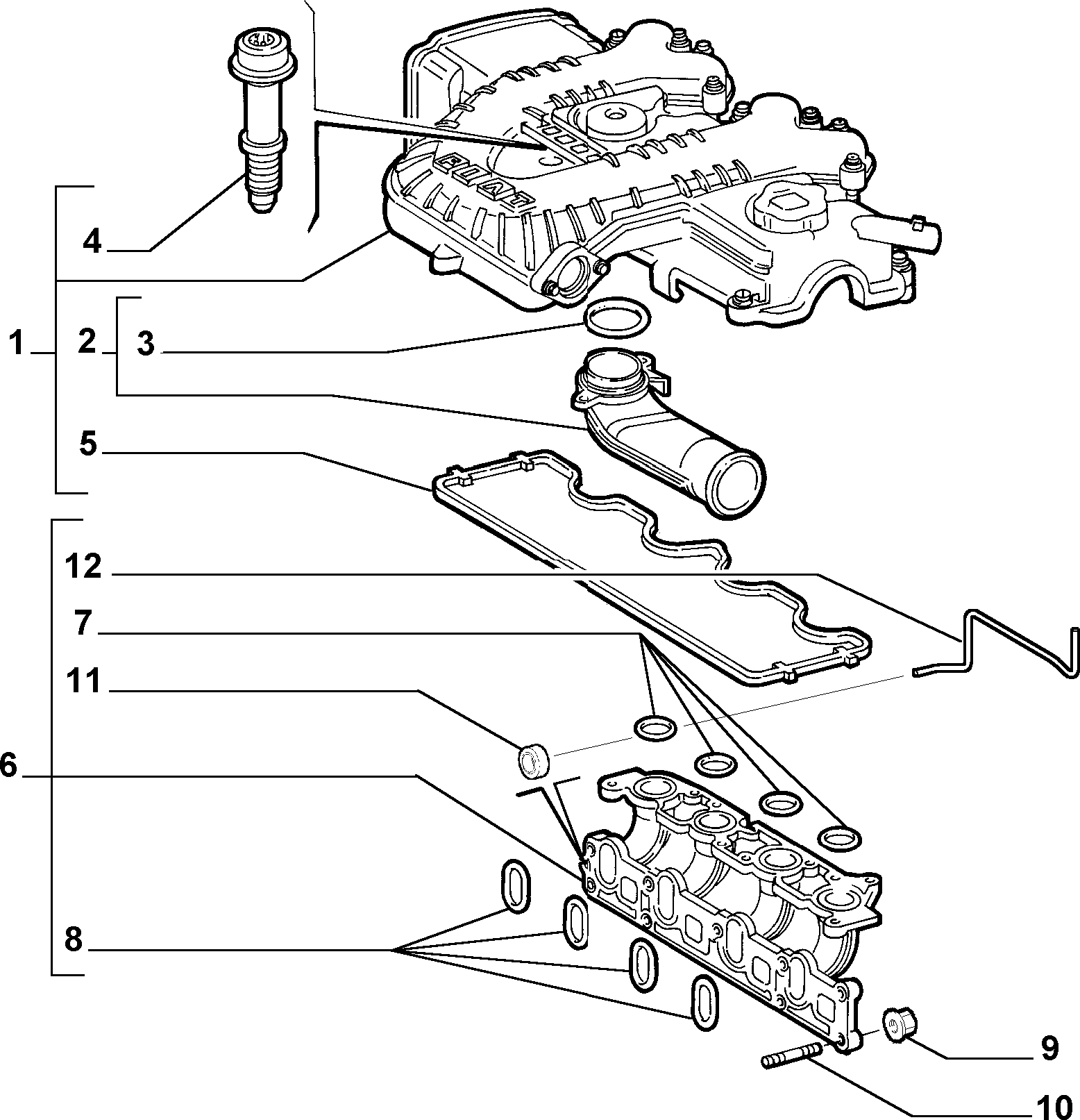 Lancia 46548441 - Blīve, Motora bloka galvas vāks ps1.lv