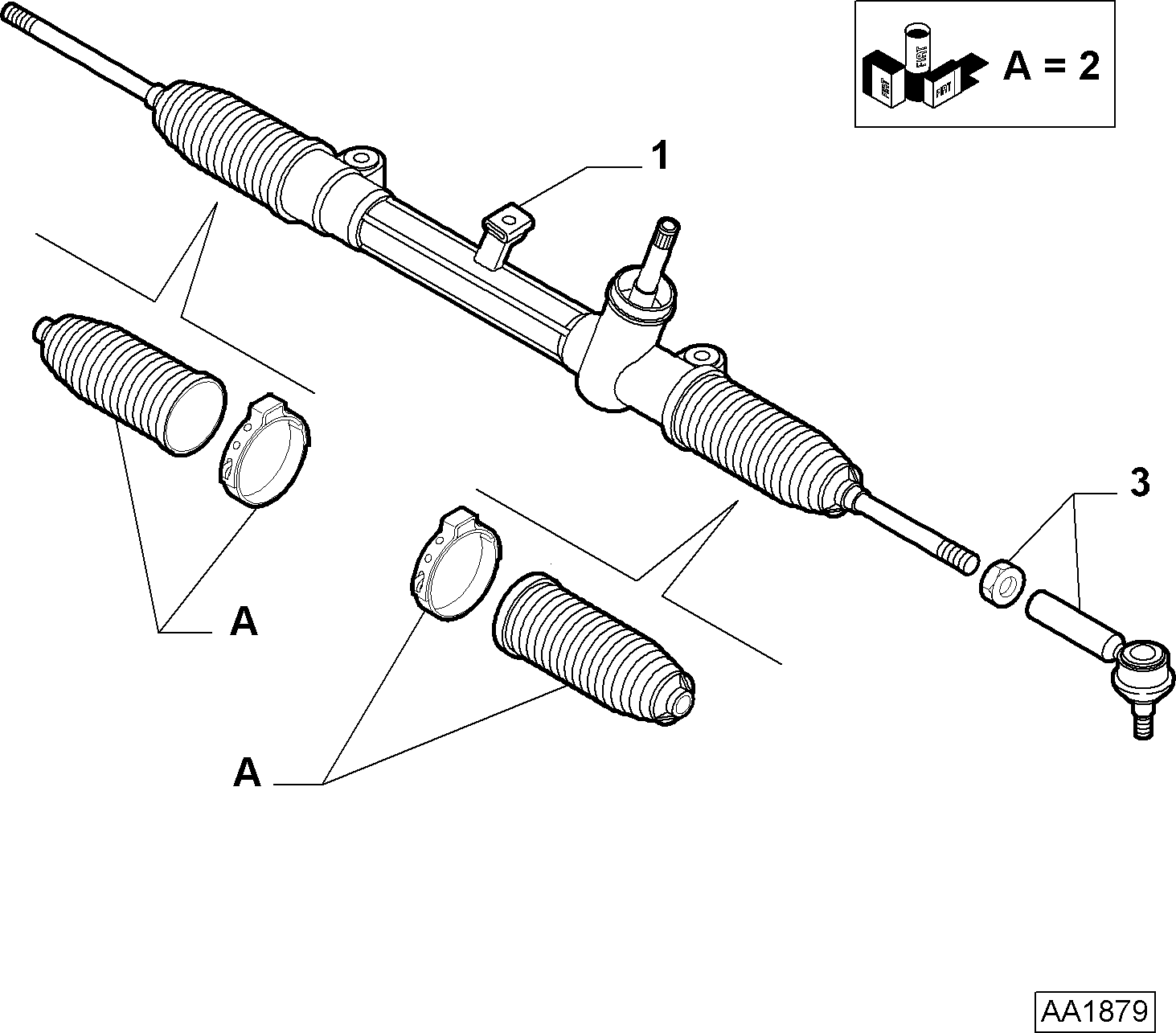 General Motors 77363829 - Stūres šķērsstiepņa uzgalis ps1.lv