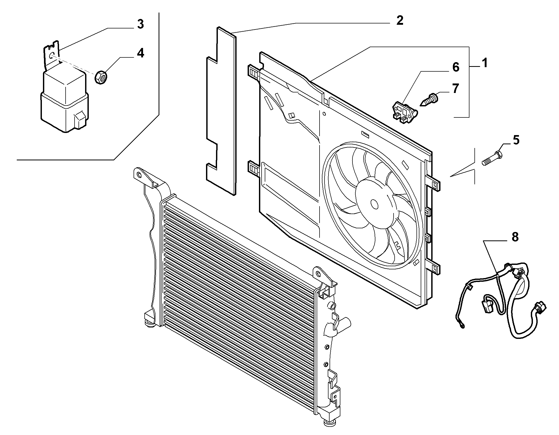 Lancia 55700341 - Ventilators, Motora dzesēšanas sistēma ps1.lv