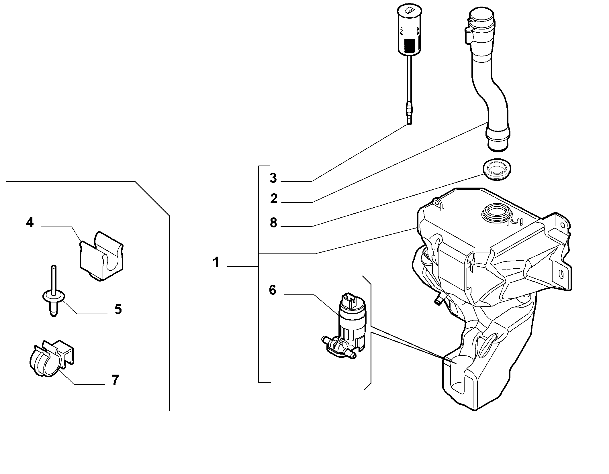 FIAT 55702893 - Ūdenssūknis, Stiklu tīrīšanas sistēma ps1.lv