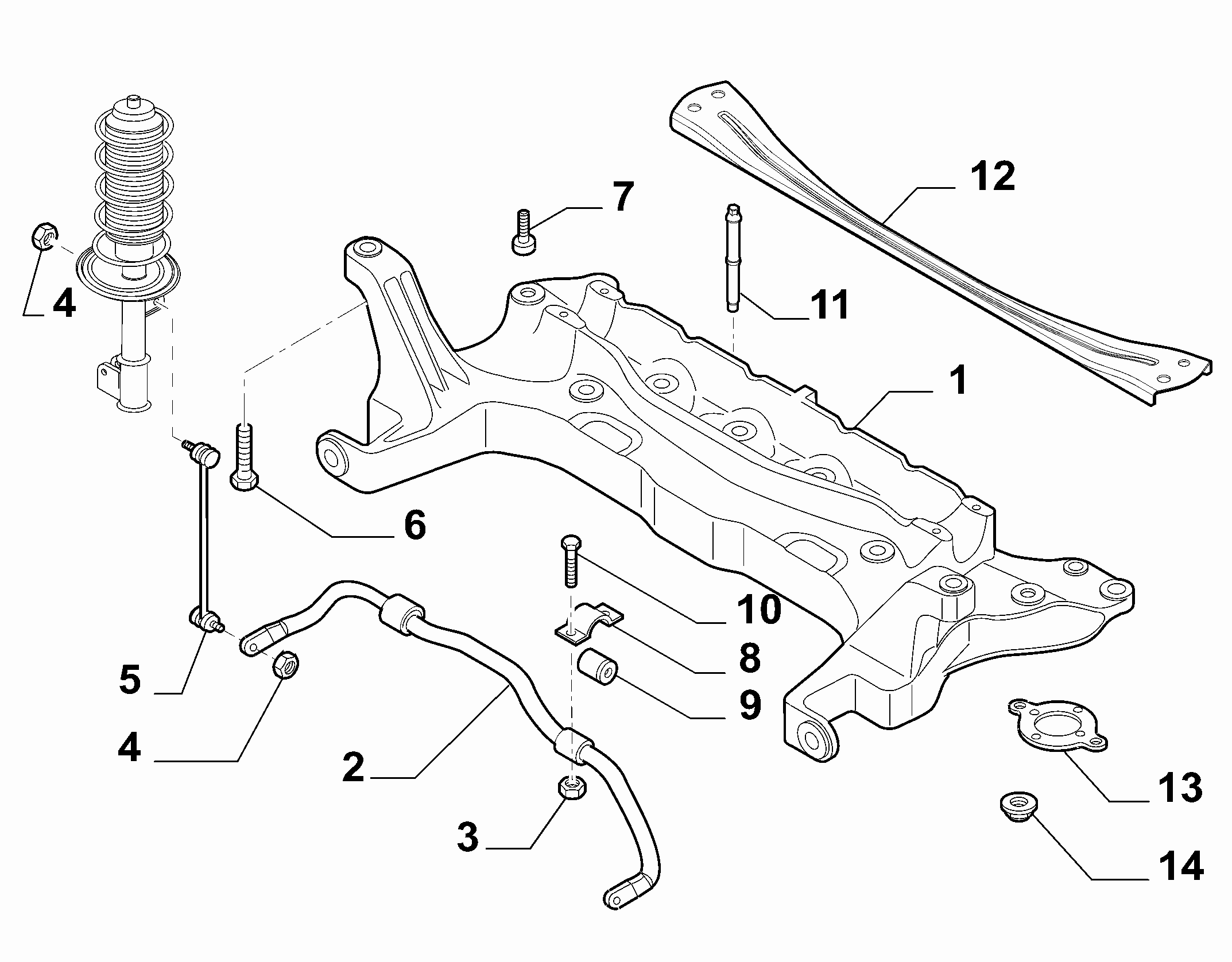 Abarth 51815479 - Stiepnis / Atsaite, Stabilizators ps1.lv