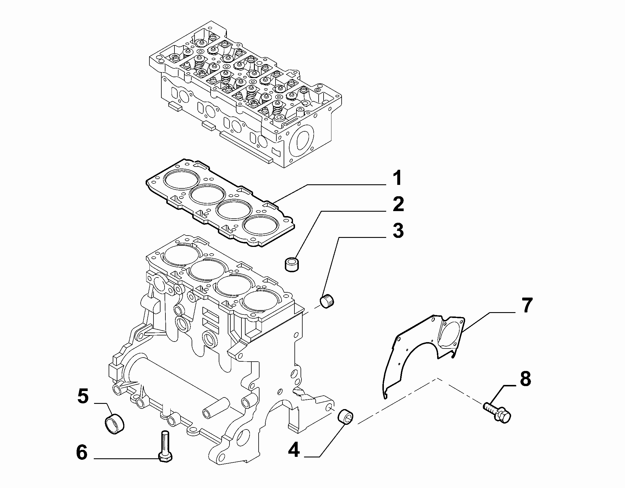 Jeep 55211409 - Blīve, Motora bloka galva ps1.lv