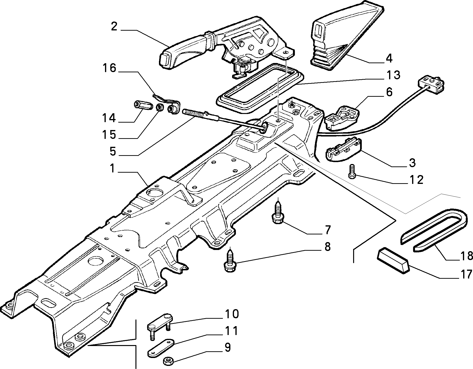 Hyundai 7773616 - Trose, Stāvbremžu sistēma ps1.lv