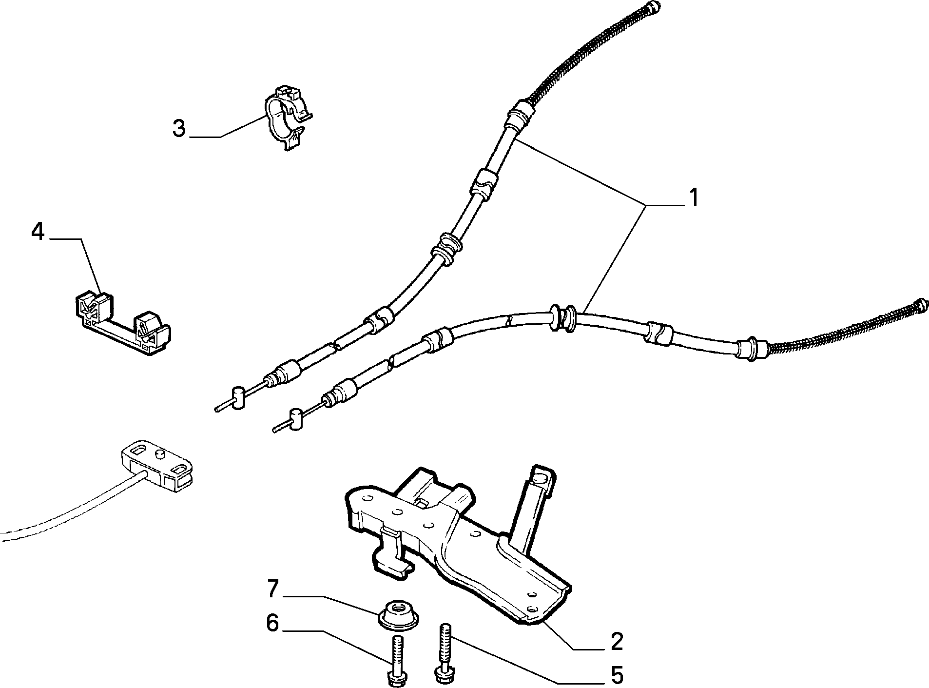 FIAT 7791231 - Trose, Stāvbremžu sistēma ps1.lv