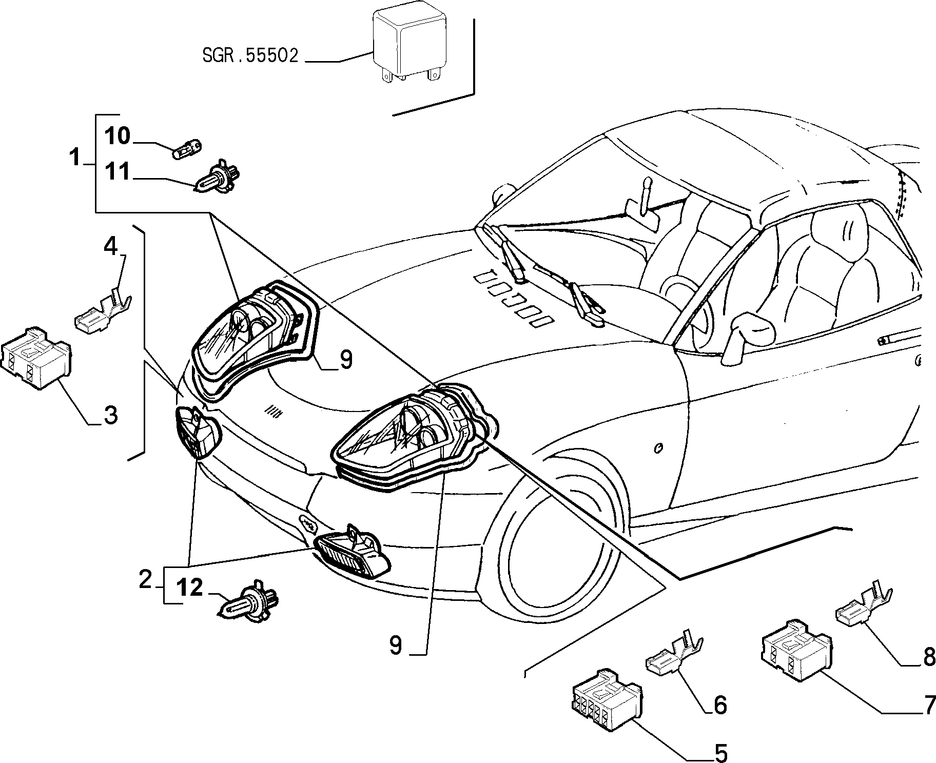 FIAT 14151090 - BULB H1-55W ps1.lv