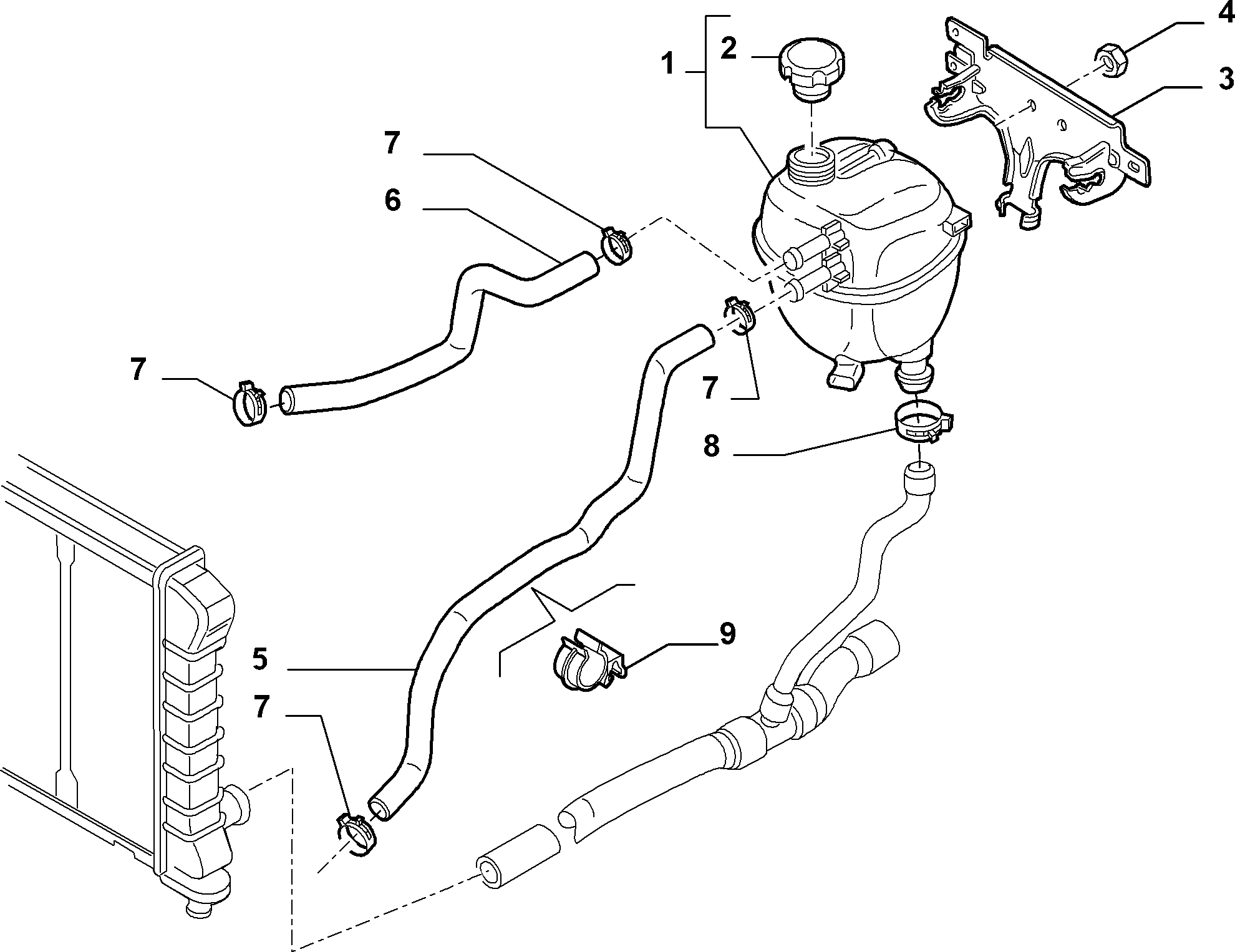 FIAT 51775332 - Vāciņš, Dzesēšanas šķidruma rezervuārs ps1.lv