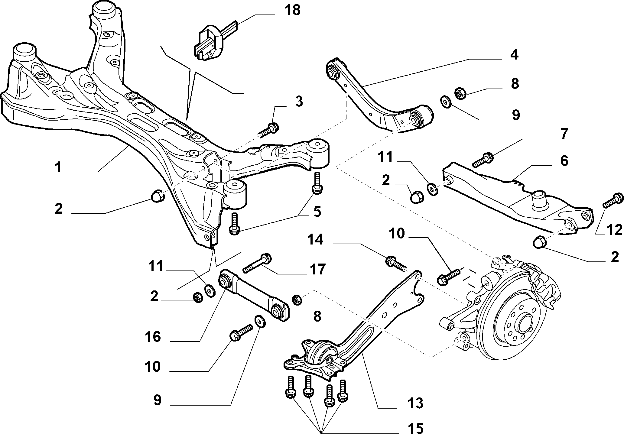 FIAT 51783009* - Neatkarīgās balstiekārtas svira, Riteņa piekare ps1.lv