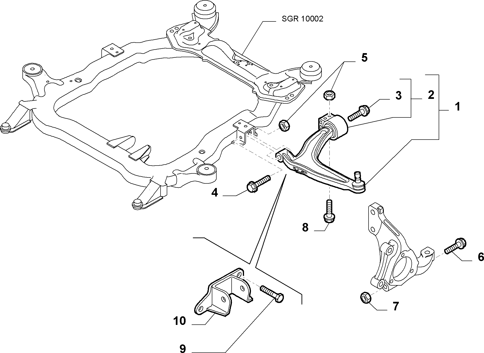 Vauxhall 51748653 - Neatkarīgās balstiekārtas svira, Riteņa piekare ps1.lv