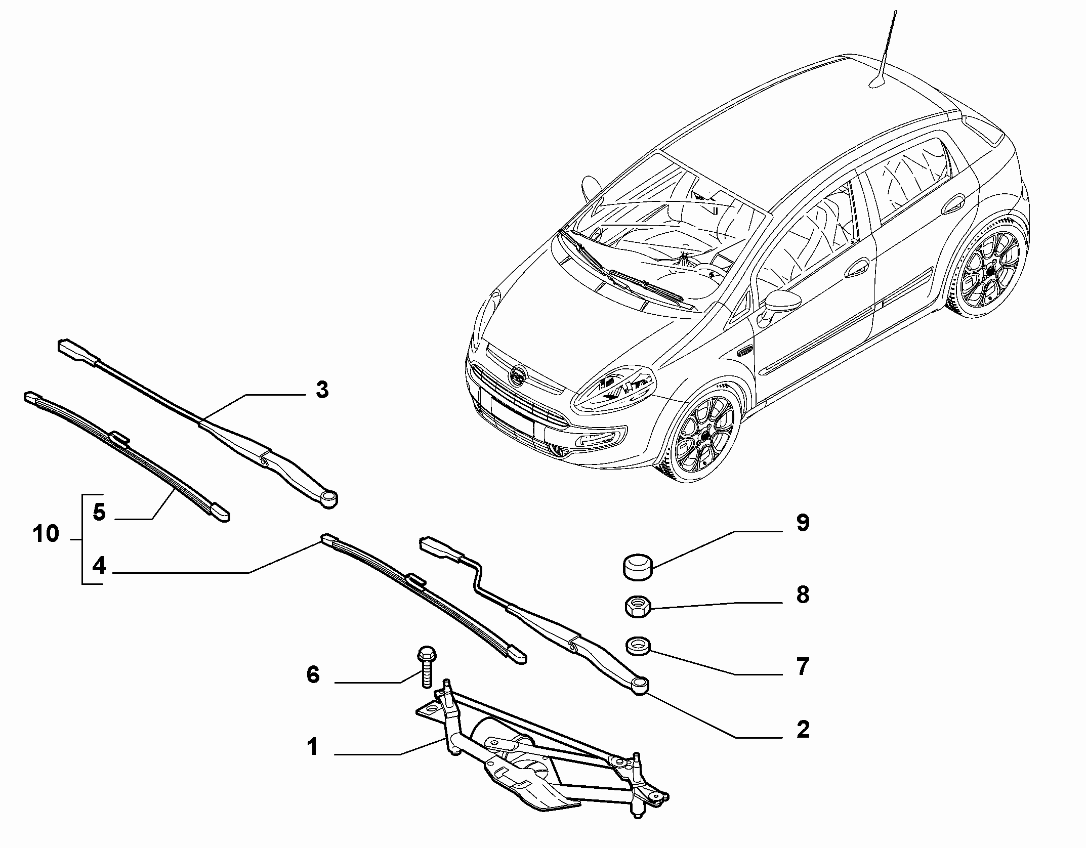 FIAT 71805137 - Stikla tīrītāja slotiņa ps1.lv