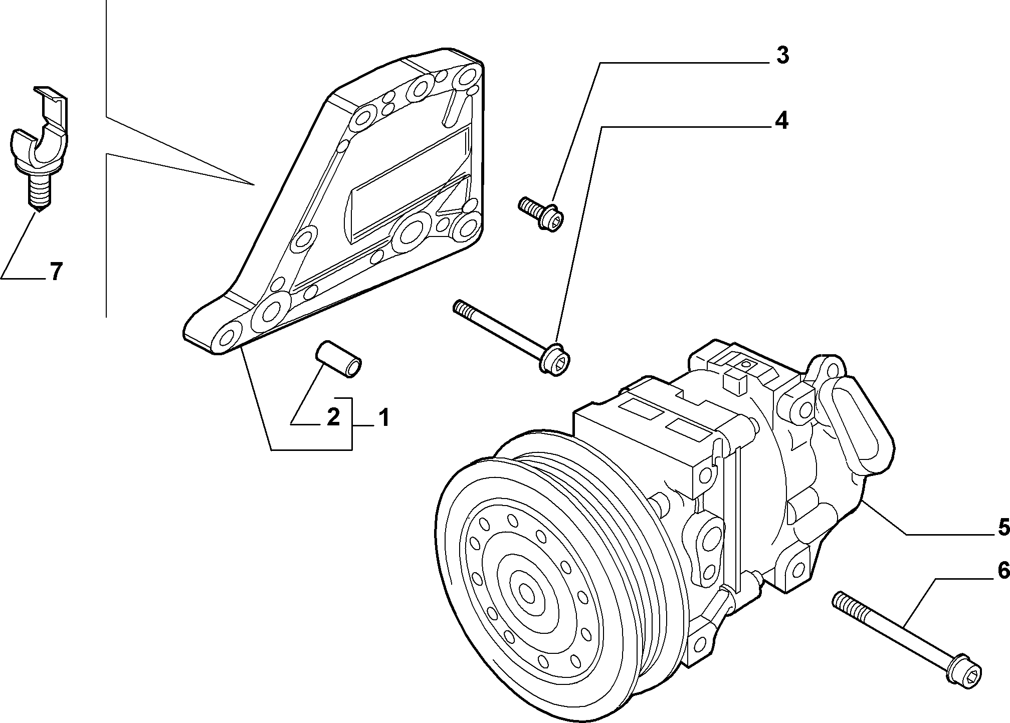 Lancia 71724084 - Kompresors, Gaisa kond. sistēma ps1.lv