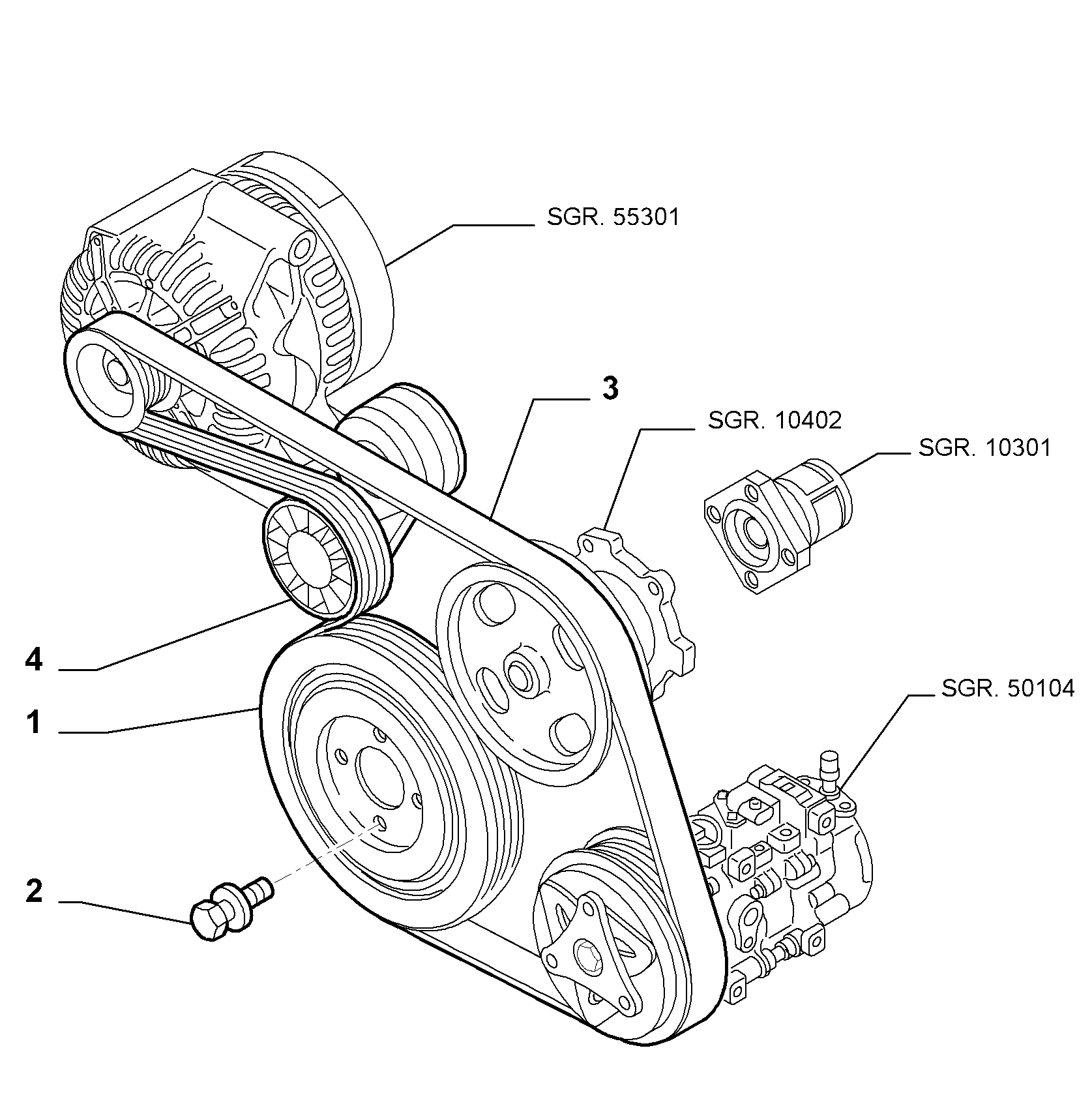 Chrysler 51821652 - Parazīt / Vadrullītis, Ķīļrievu siksna ps1.lv