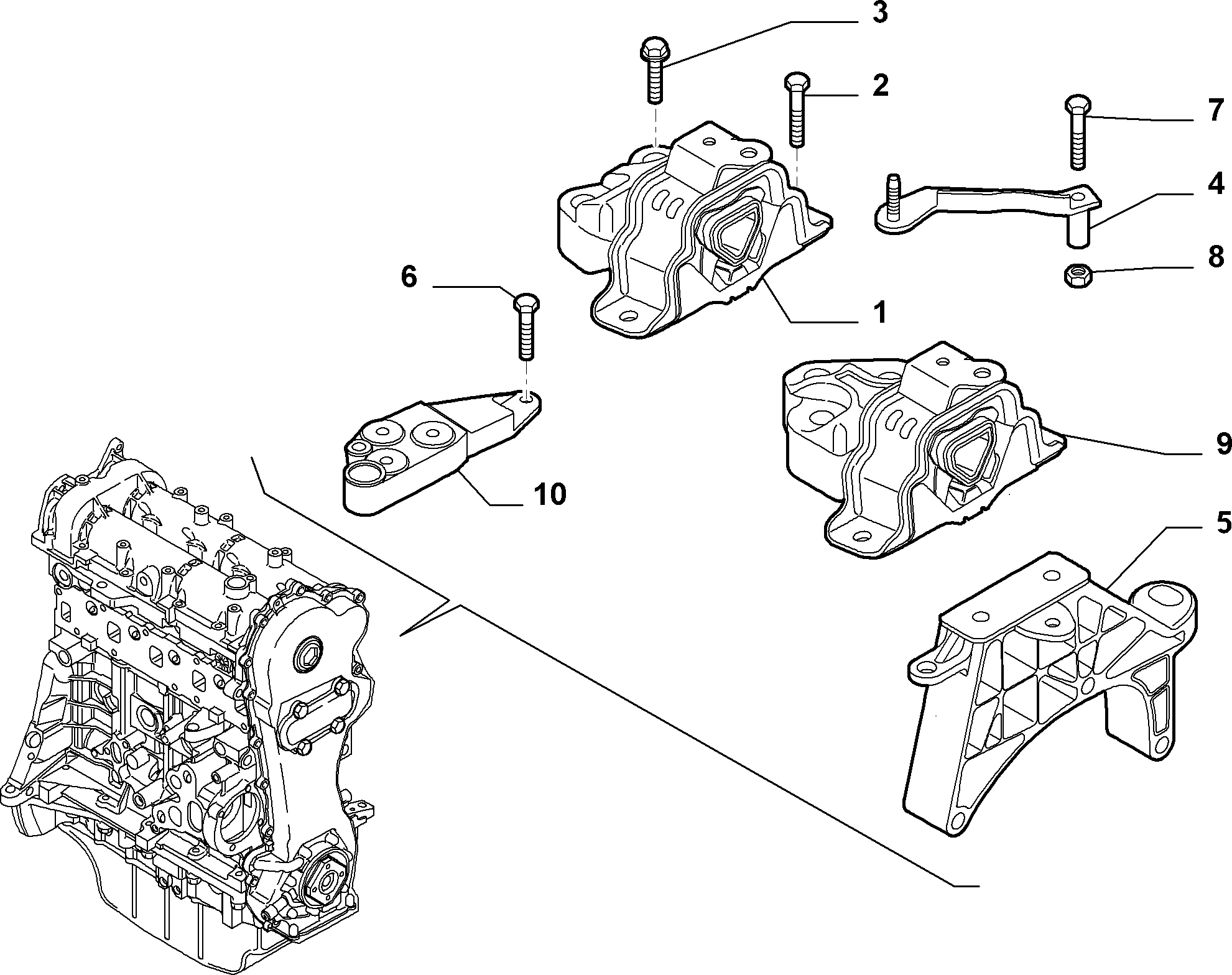 Abarth 55702833 - Piekare, Dzinējs ps1.lv