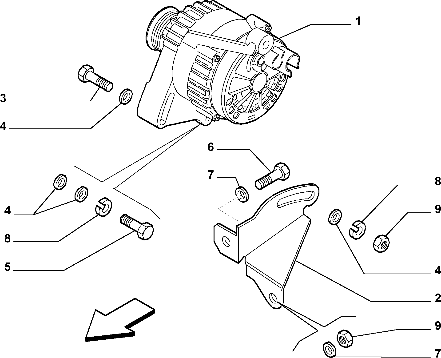 Lancia 51700675 - Ģenerators ps1.lv