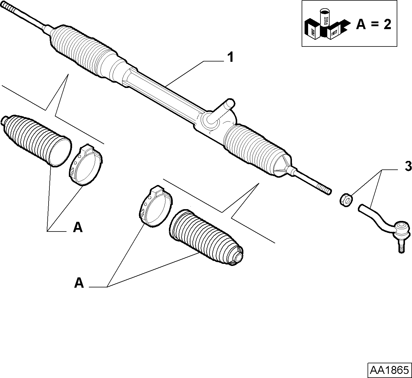 Abarth 77367002 - Stūres šķērsstiepņa uzgalis ps1.lv