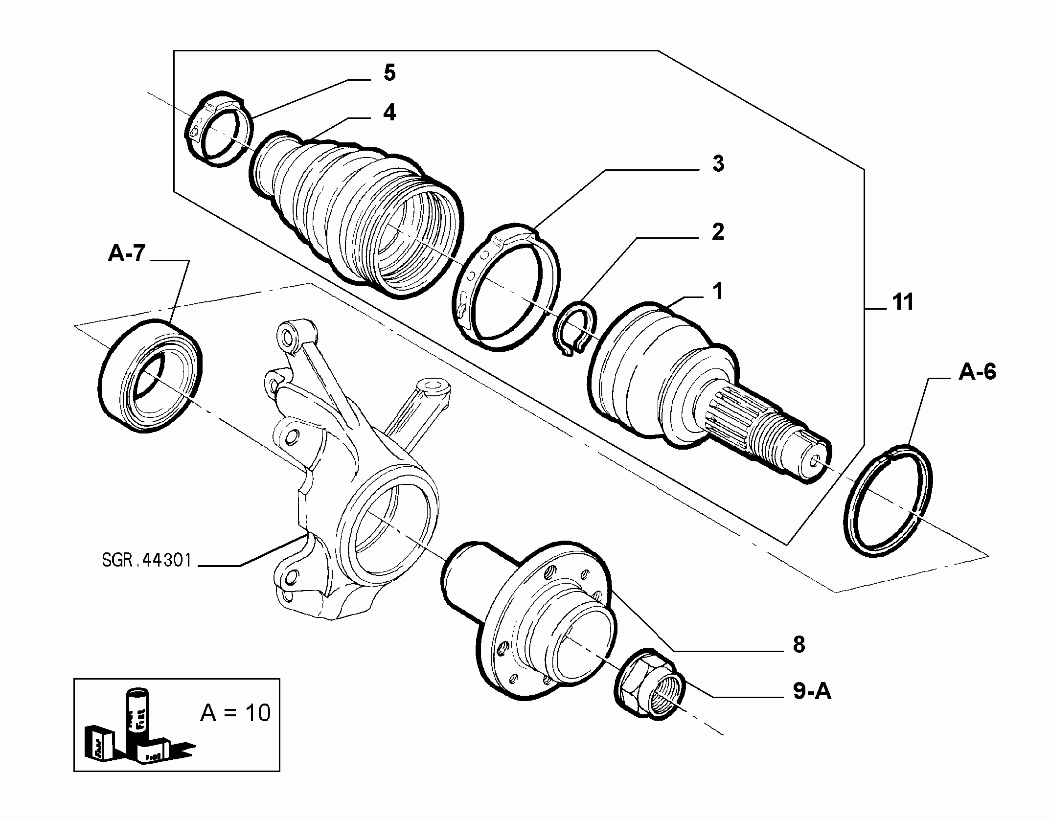 FIAT 71753062 - Riteņa rumbas gultņa komplekts ps1.lv