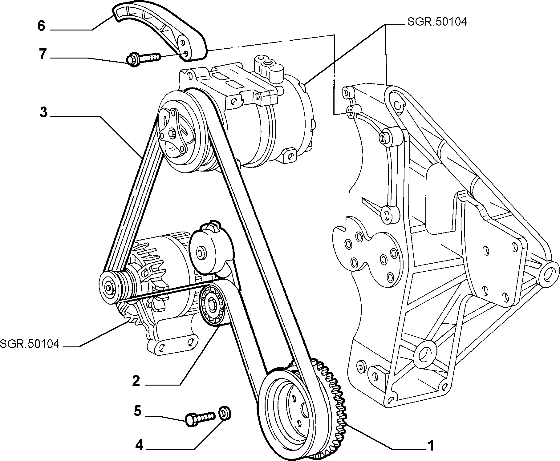 Alfarome/Fiat/Lanci 55232449 - Ķīļrievu siksna ps1.lv