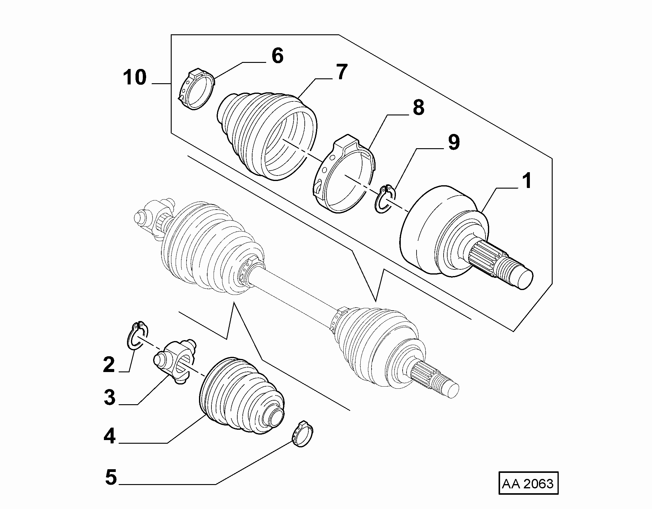 FIAT 46307555 - Putekļusargs, Piedziņas vārpsta ps1.lv