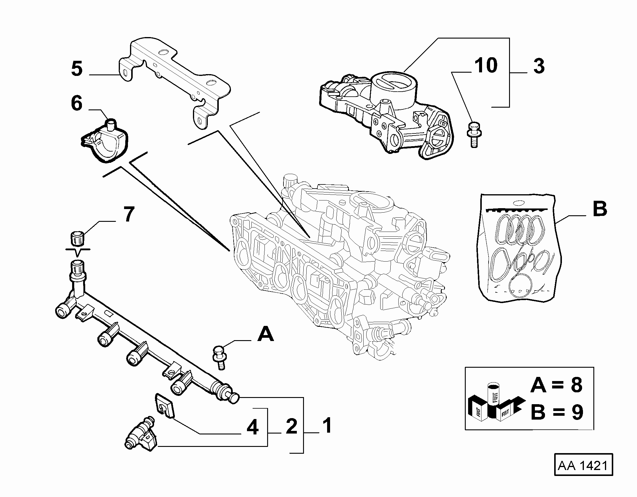 FERRARI 773 6329 8 - Droseļvārsta pievada stiprinājums ps1.lv