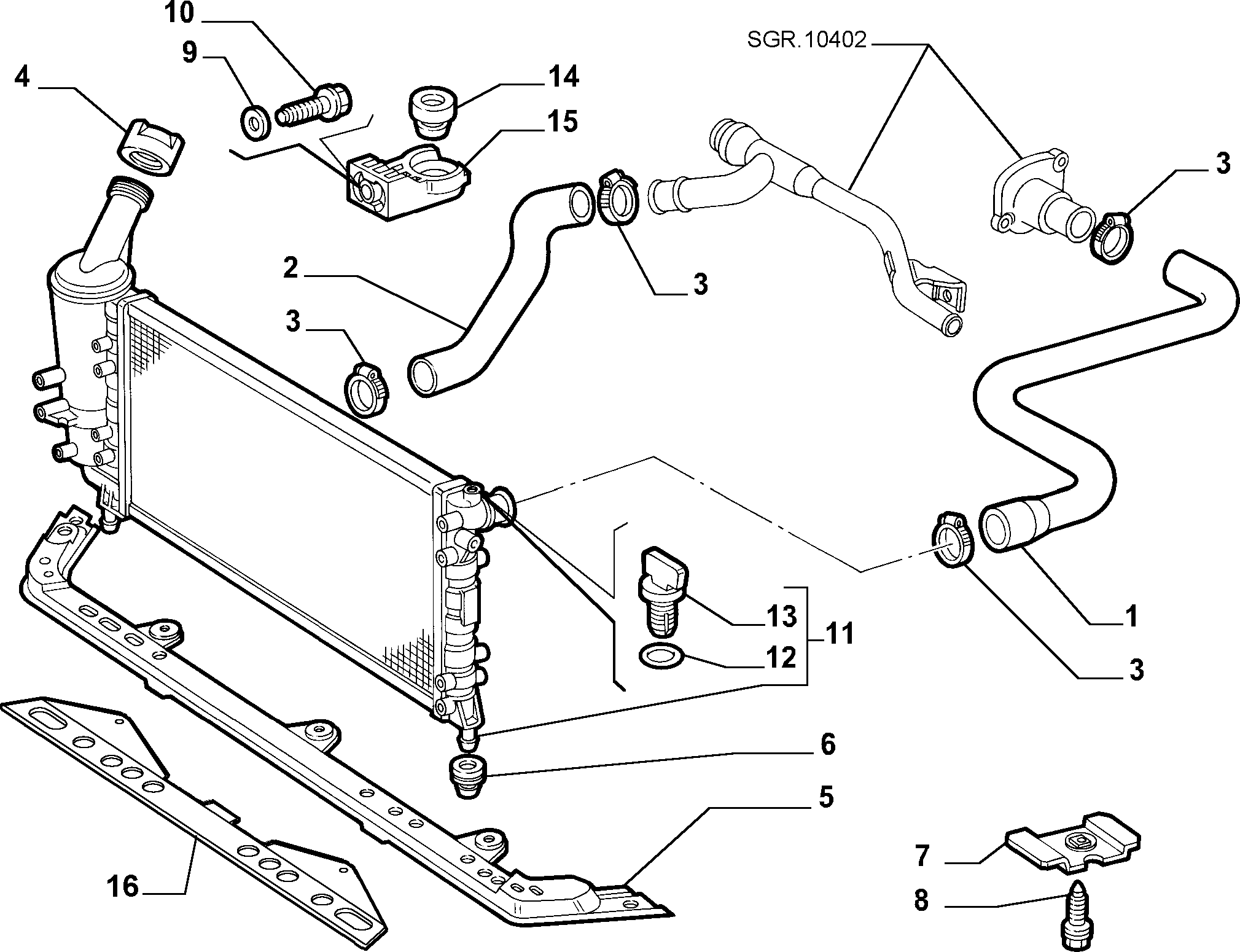 Alfarome/Fiat/Lanci 46556737 - Vāciņš, Dzesēšanas šķidruma rezervuārs ps1.lv