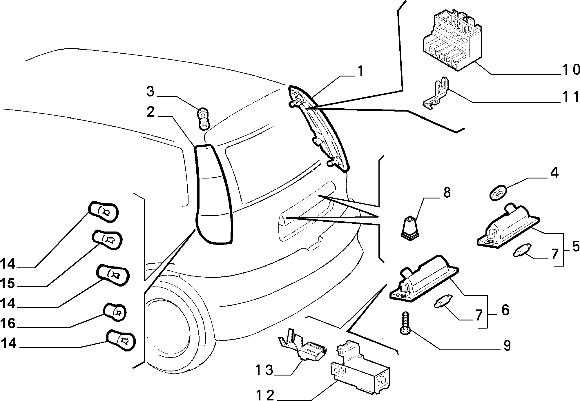 FIAT 14148190 - Kvēlspuldze, Bremžu signāla lukturis ps1.lv